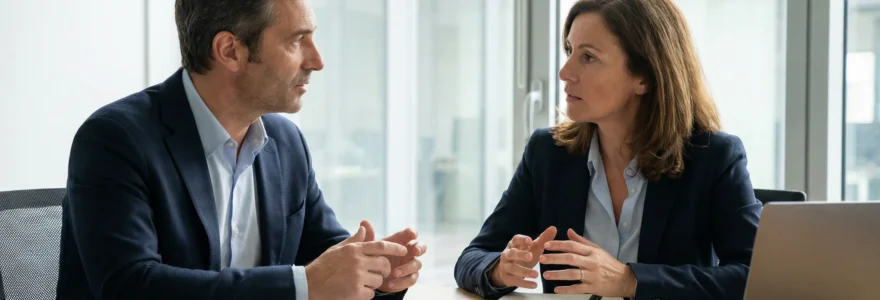 Élus CSE en réunion discutant du droit d'alerte économique